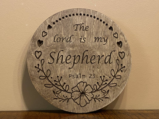Psalm 23 The Lord is My Shepherd Bible Verse Scripture Christian Wall Art Wood Sign