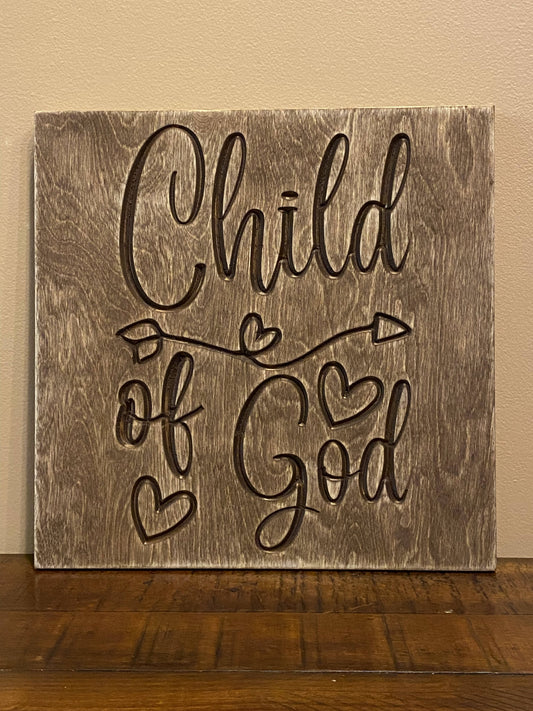 Child of God Christian Wall Art Wood Sign