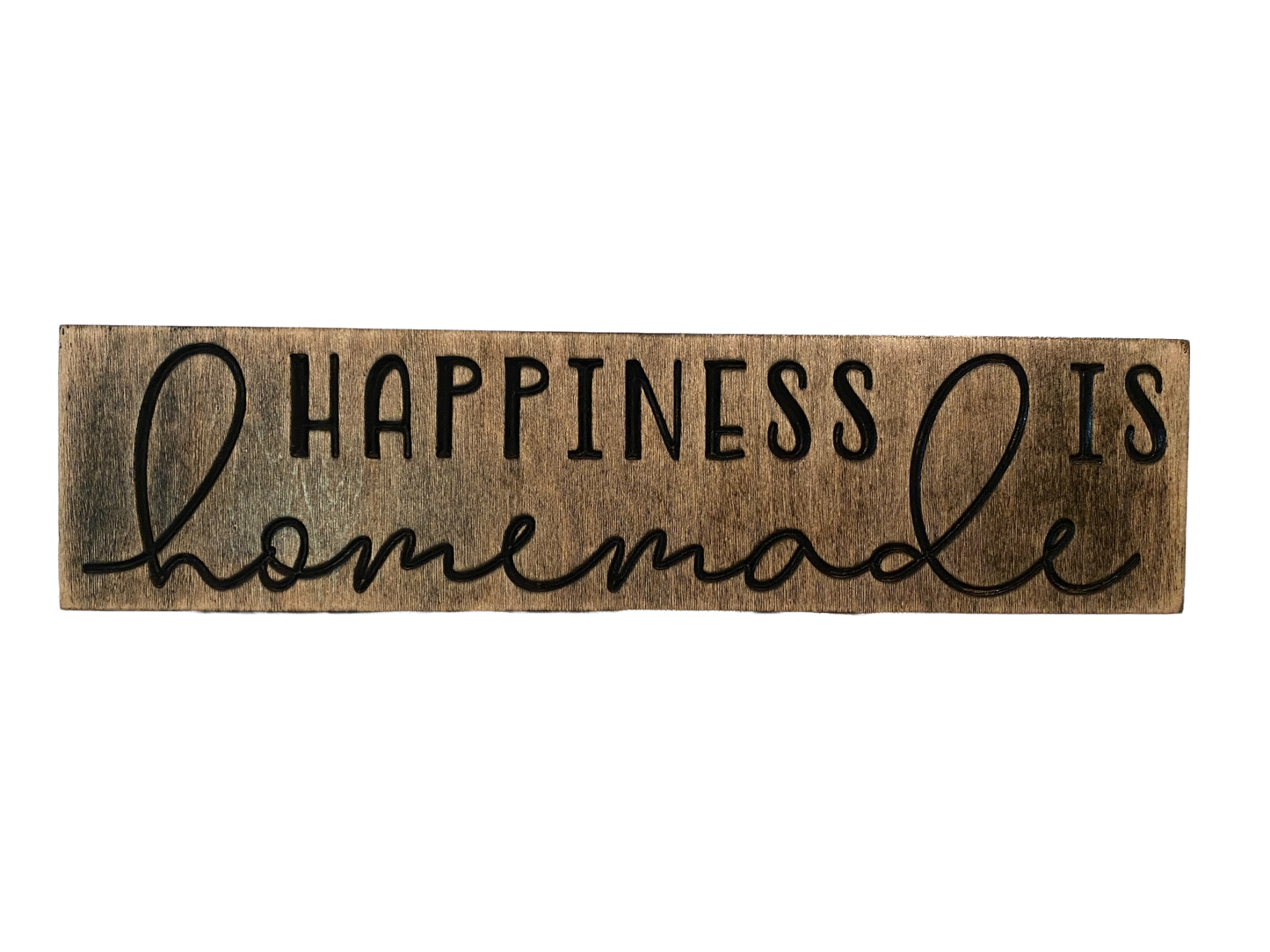 Happiness is Homemade Wood Carved Wall Art
