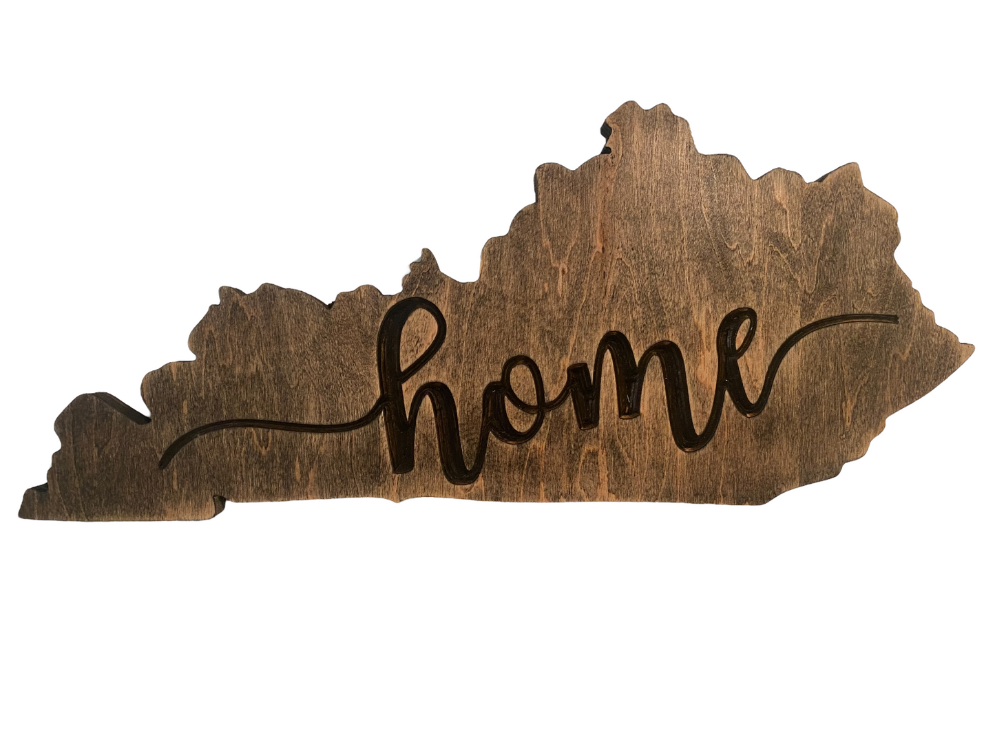 Kentucky Home Wood Carved Wall Art Wood Sign