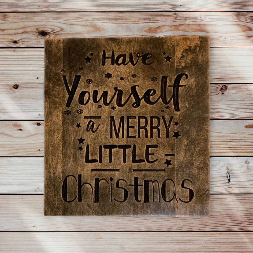 Have Yourself A Merry Little Christmas Wood Carved Wall Art