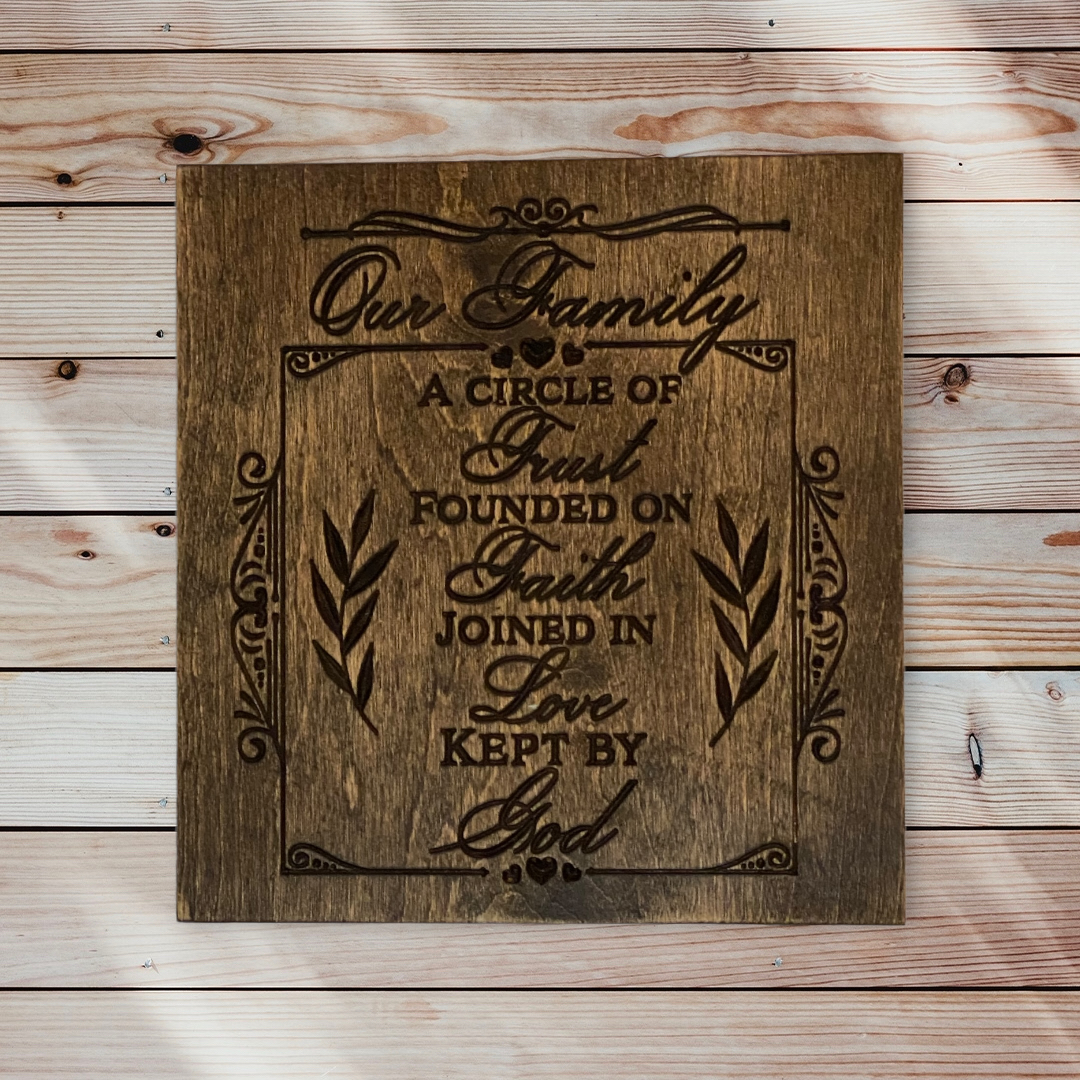 Our Family Wood Carved Wall Art
