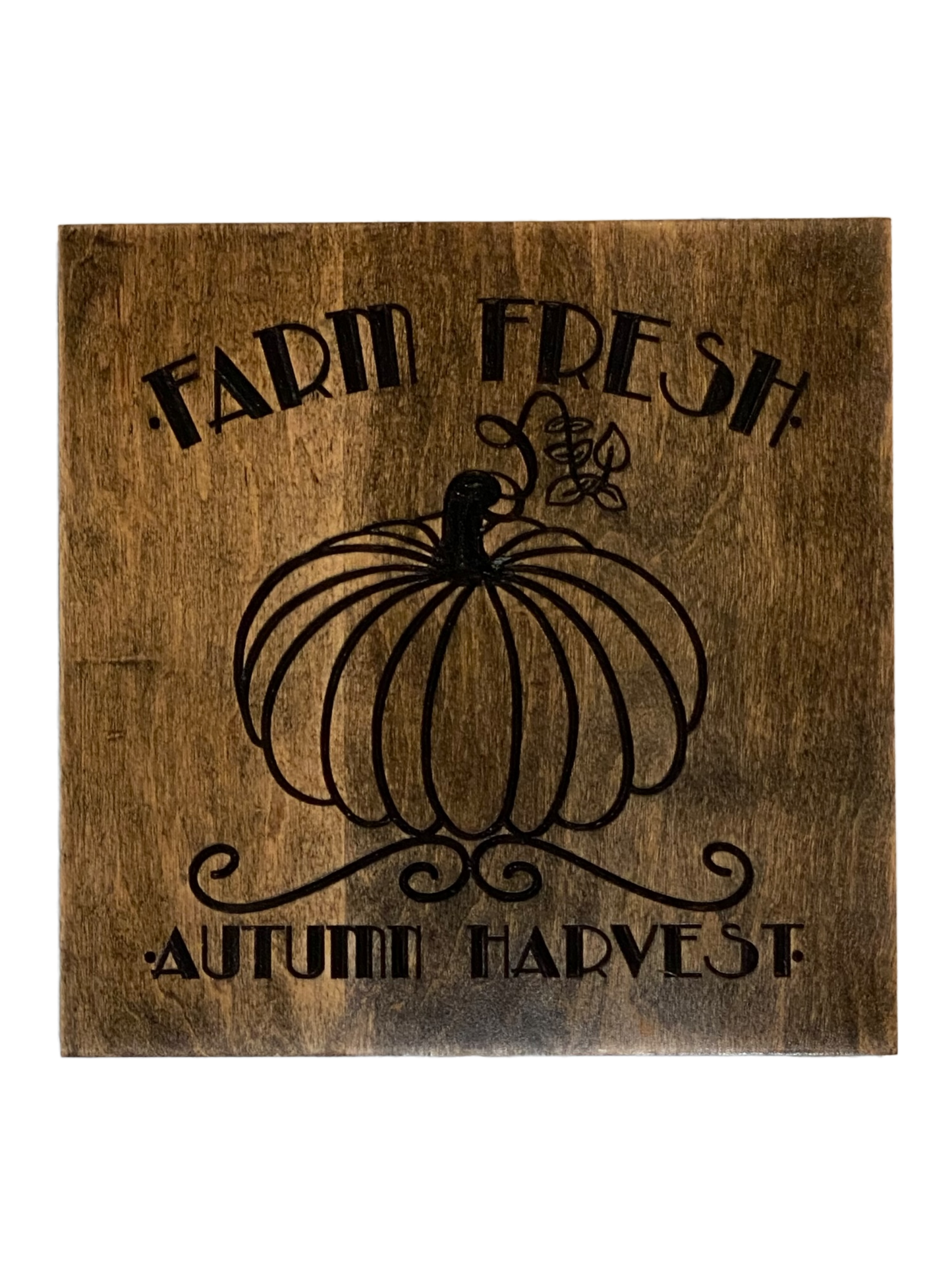 Farm Fresh Pumpkins Fall Wood Cved Wall Art