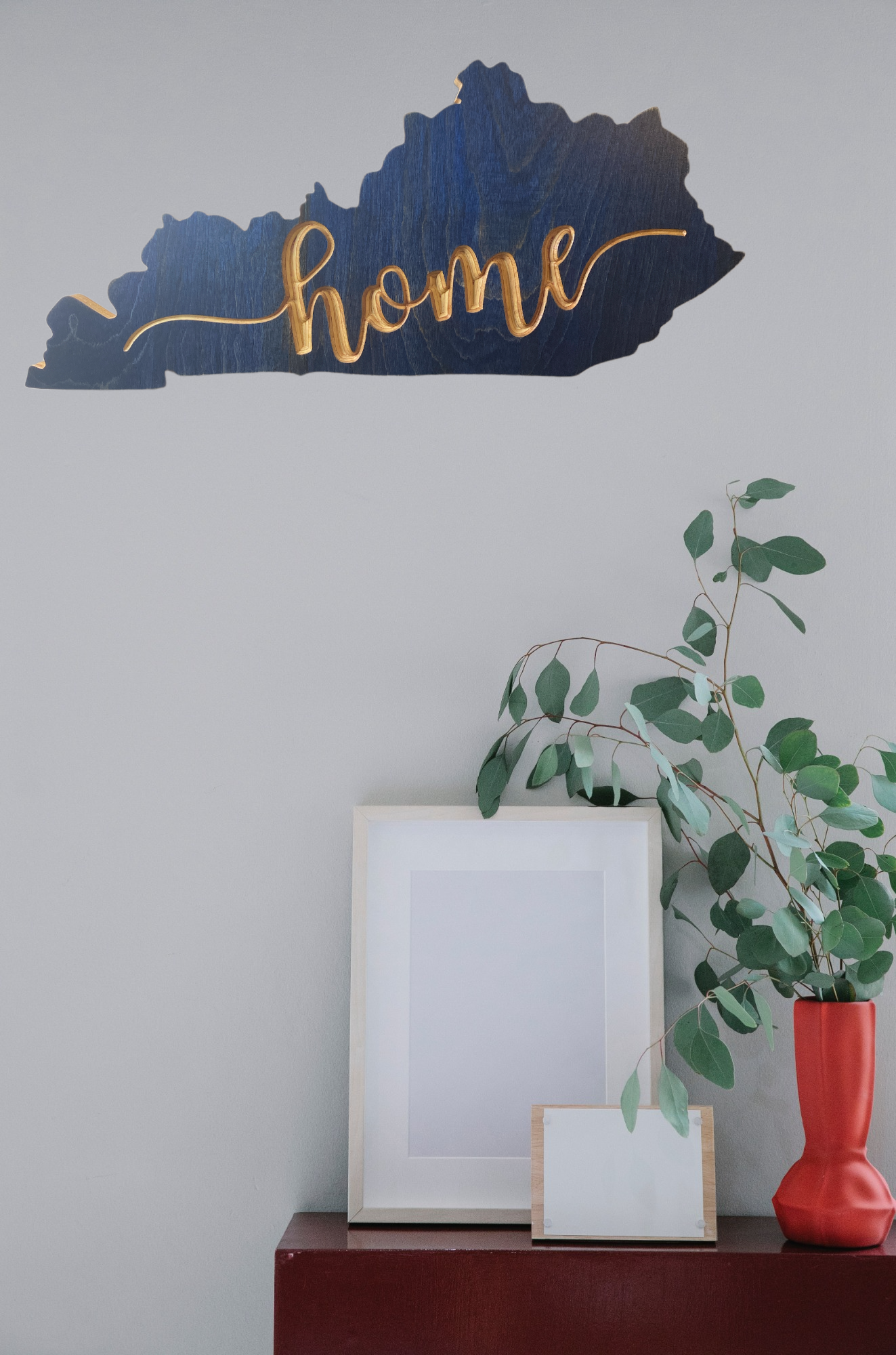 Kentucky Home Wood Carved Wall Art Wood Sign